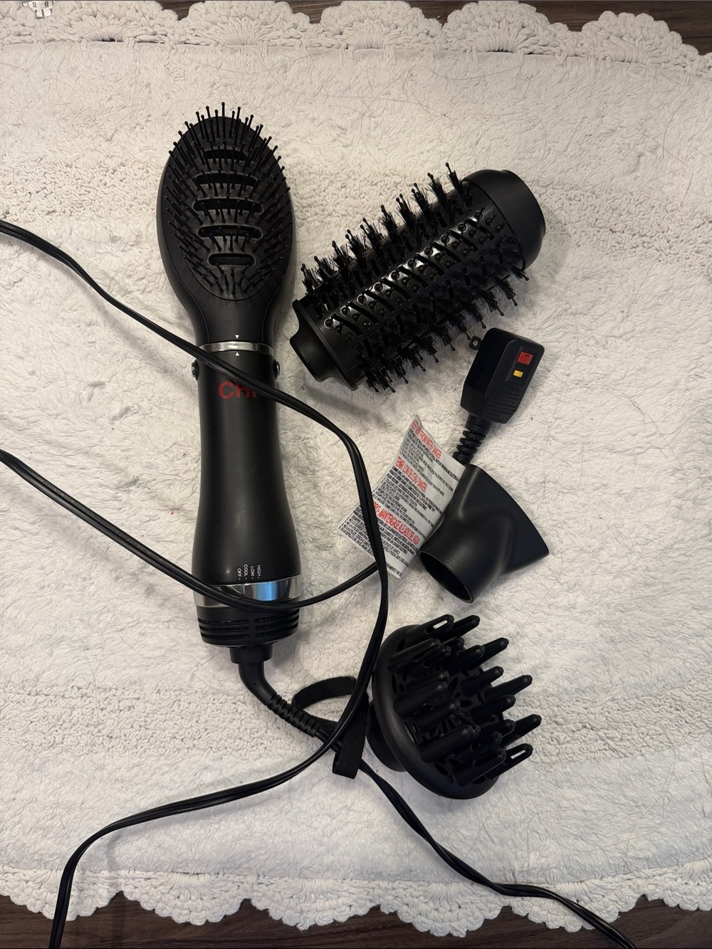 Black 4-in-1 Hot Air Brush Styling Set